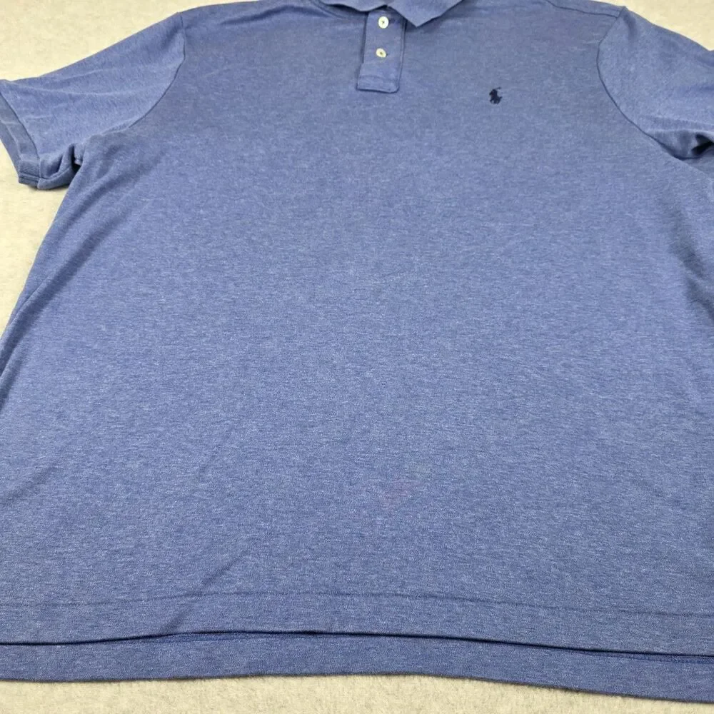 Polo Ralph Lauren Men's Polo Shirt XL Blue Heather Pony Logo Preppy Golf Men